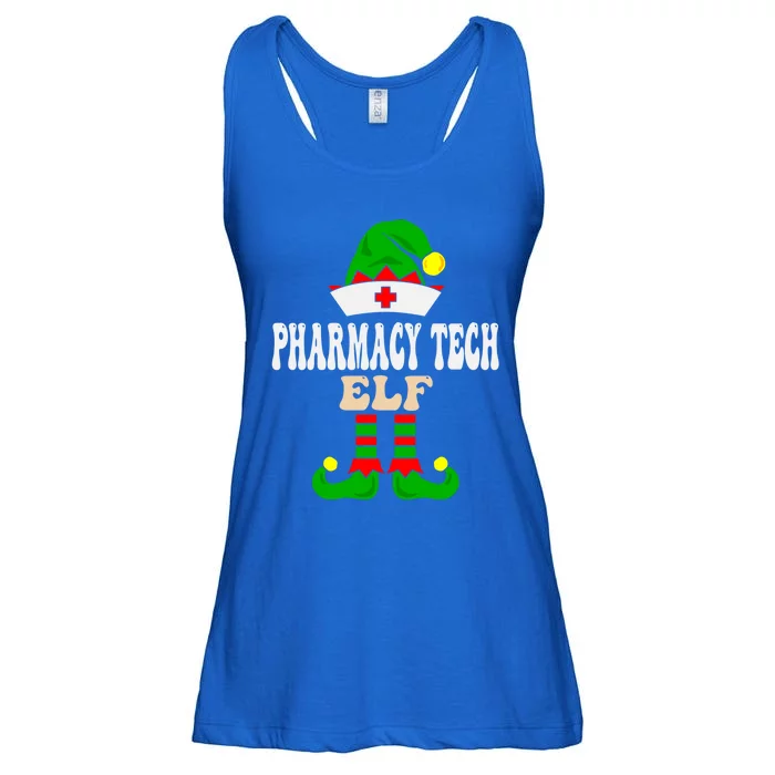 Pharmacy Tech Elf Xmas Matching Family Group Christmas Party Meaningful Gift Ladies Essential Flowy Tank