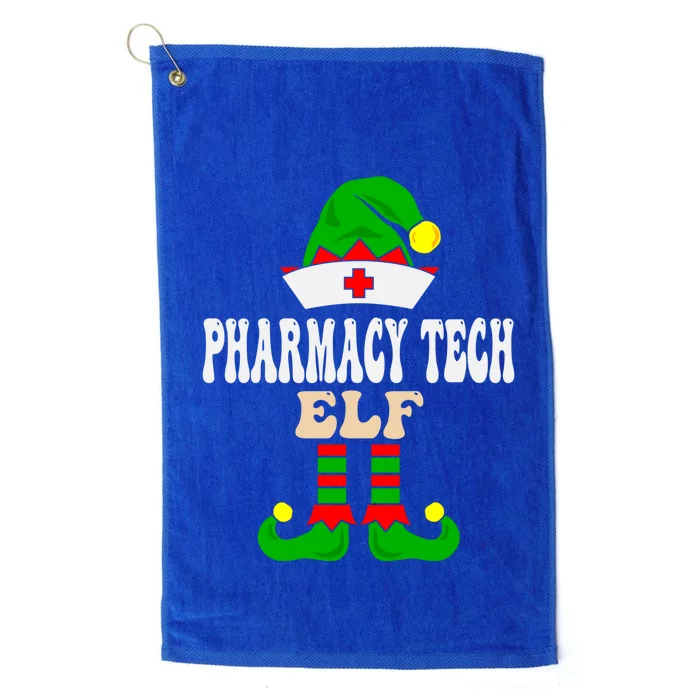 Pharmacy Tech Elf Xmas Matching Family Group Christmas Party Meaningful Gift Platinum Collection Golf Towel