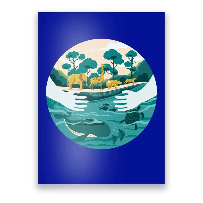 Protect The Environt Save Our Oceans Wildlife Earth Day Meaningful Gift Poster