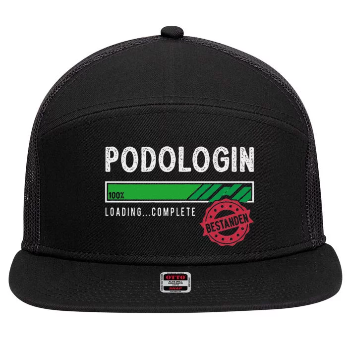 Podologist Training Exam Passed 7 Panel Mesh Trucker Snapback Hat