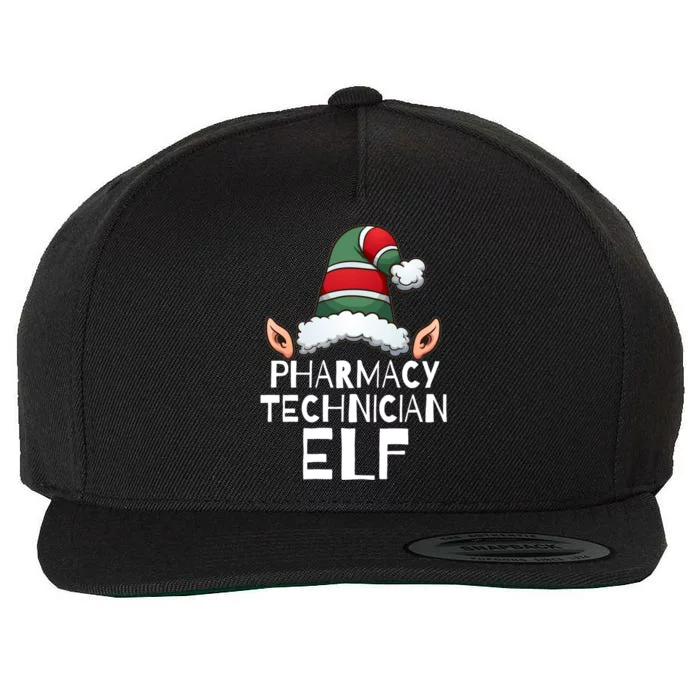 Pharmacy Technician Elf Funny Christmas Holidays Xmas Gift Meaningful Gift Wool Snapback Cap