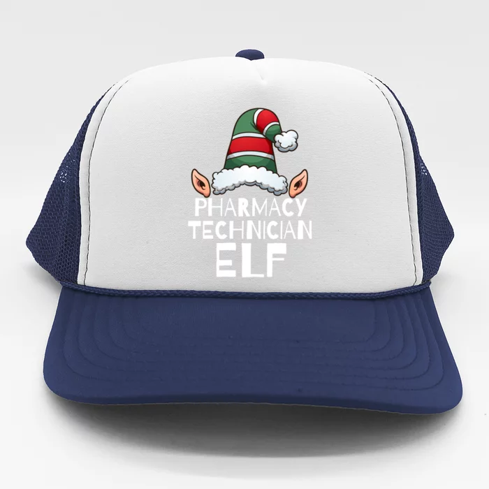 Pharmacy Technician Elf Funny Christmas Holidays Xmas Gift Meaningful Gift Trucker Hat