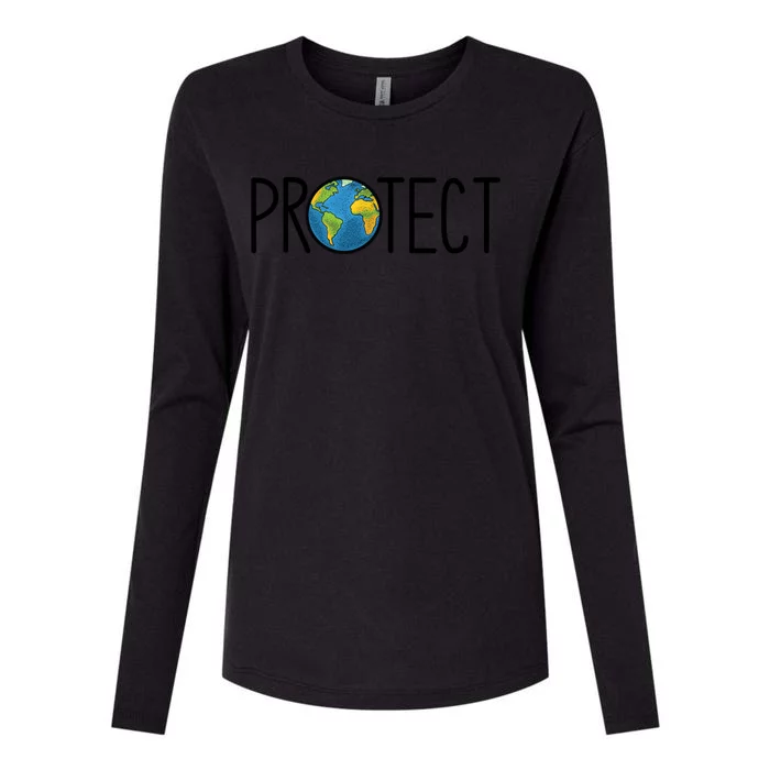 Protect The Earth Earth Day Save Our Planet Cool Gift Womens Cotton Relaxed Long Sleeve T-Shirt