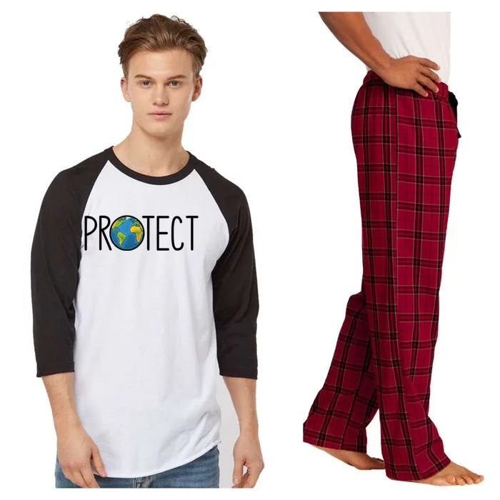 Protect The Earth Earth Day Save Our Planet Cool Gift Raglan Sleeve Pajama Set