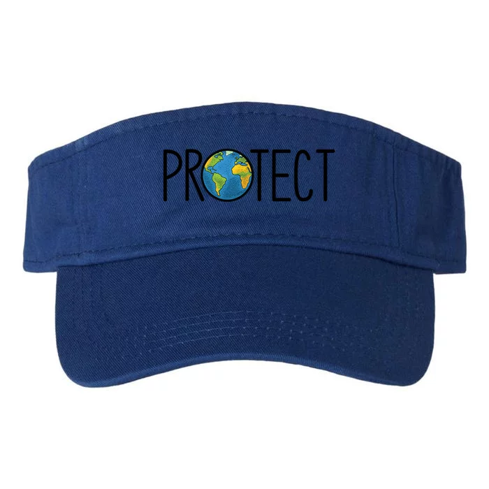 Protect The Earth Earth Day Save Our Planet Cool Gift Valucap Bio-Washed Visor