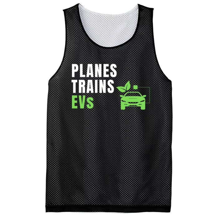 Planes Trains & ECars EV Owner Drive EVs Funny Electric Car Mesh Reversible Basketball Jersey Tank