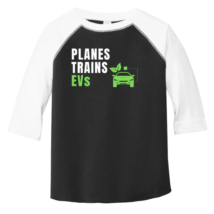 Planes Trains & ECars EV Owner Drive EVs Funny Electric Car Toddler Fine Jersey T-Shirt