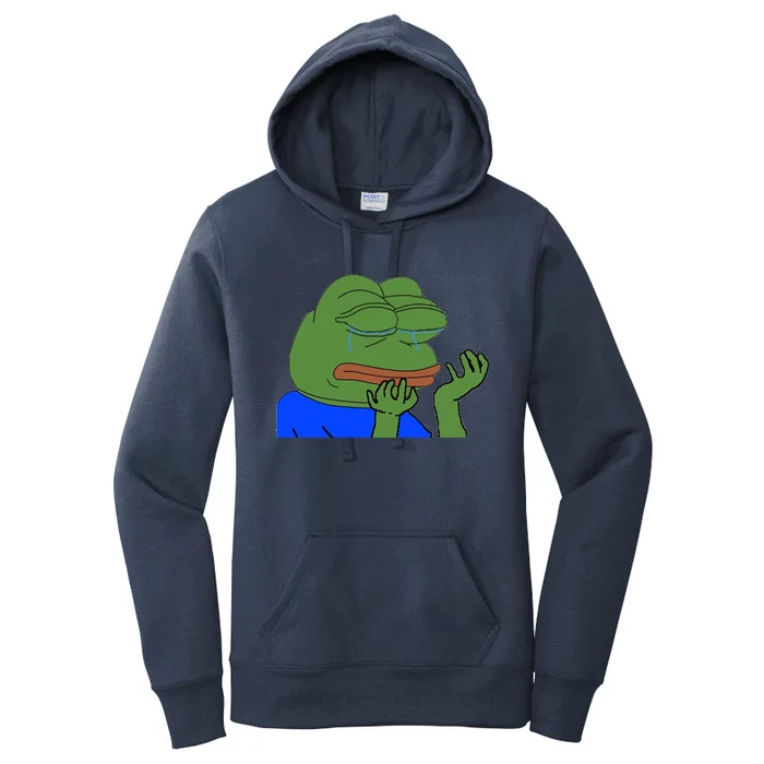 Pepehands Twitch Emote Women's Pullover Hoodie