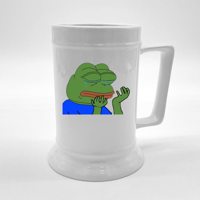 Pepehands Twitch Emote Front & Back Beer Stein