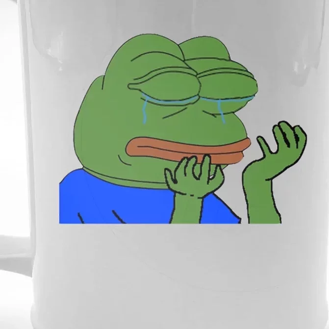 Pepehands Twitch Emote Front & Back Beer Stein