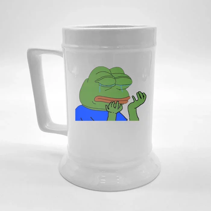 Pepehands Twitch Emote Front & Back Beer Stein