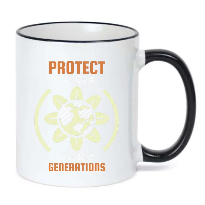 Protect The Earth For Next Generation Black Color Changing Mug