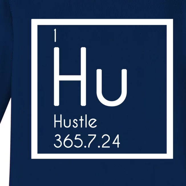 Periodic Table Elet Hustle Great Gift For The Entrepreneur Baby Long Sleeve Bodysuit