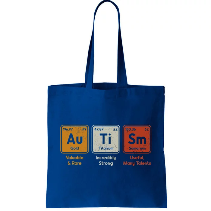 Periodic Table Elets Neurodiversity Autism Awareness Great Gift Tote Bag