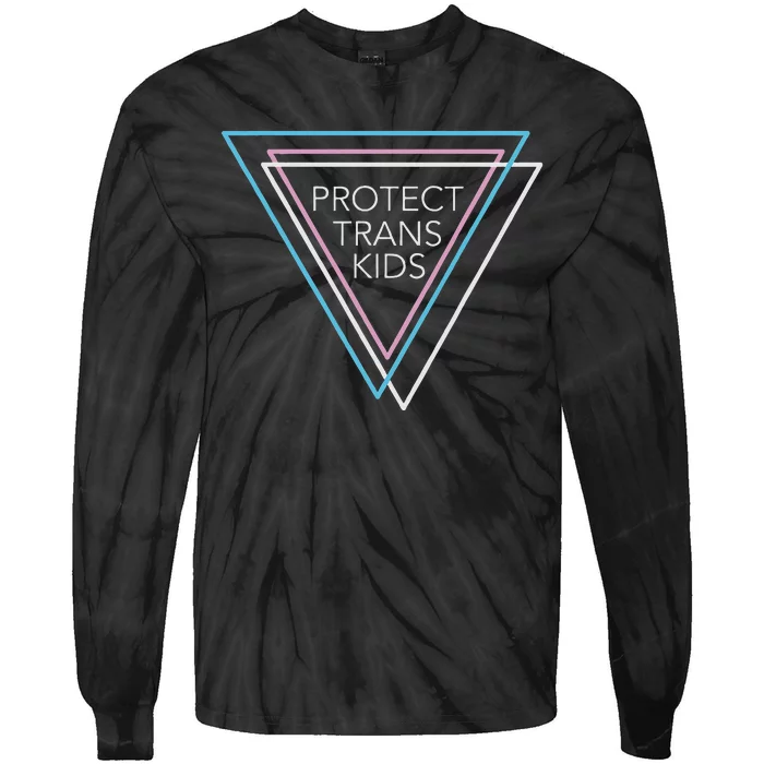 Protect Tran Equality Lgbt Pride Ally Human Rights Tie-Dye Long Sleeve Shirt