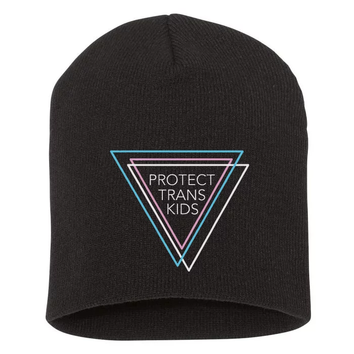 Protect Tran Equality Lgbt Pride Ally Human Rights Short Acrylic Beanie