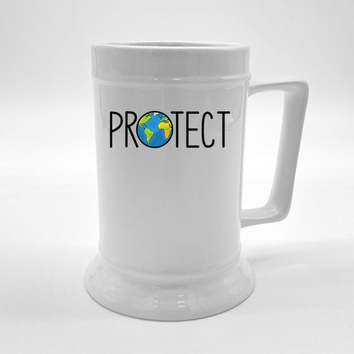 Protect The Earth, Earth Day, Save Our Planet Front & Back Beer Stein