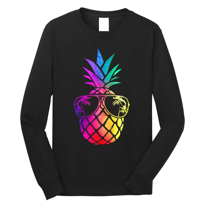 Pineapple Tropical Fruit Retro Pineapple Long Sleeve Shirt