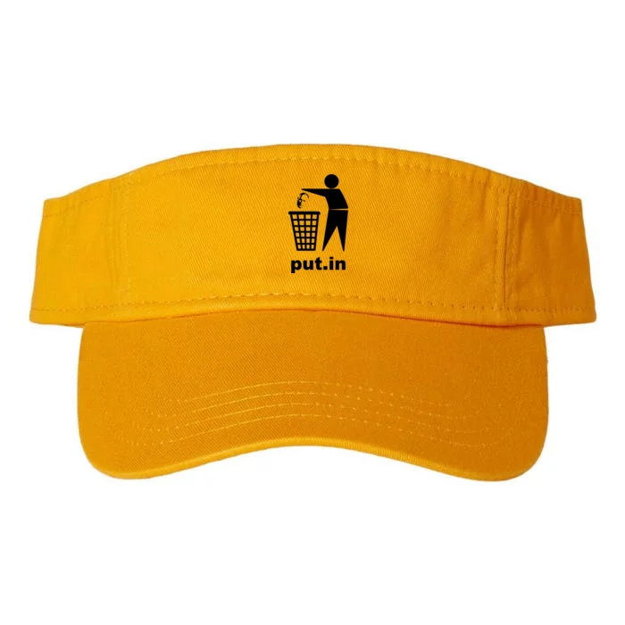 Putin Trash Funny Valucap Bio-Washed Visor