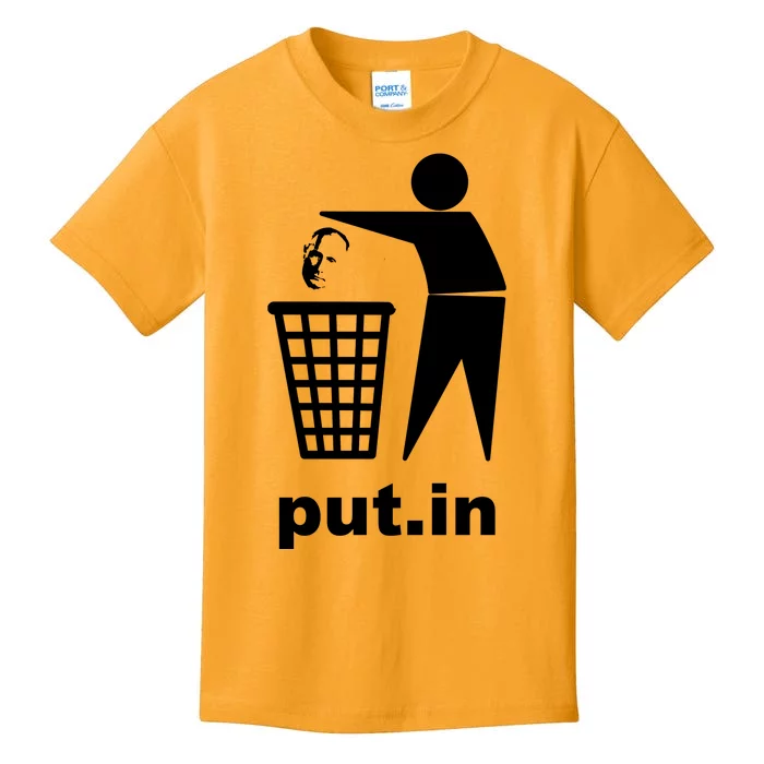 Putin Trash Funny Kids T-Shirt