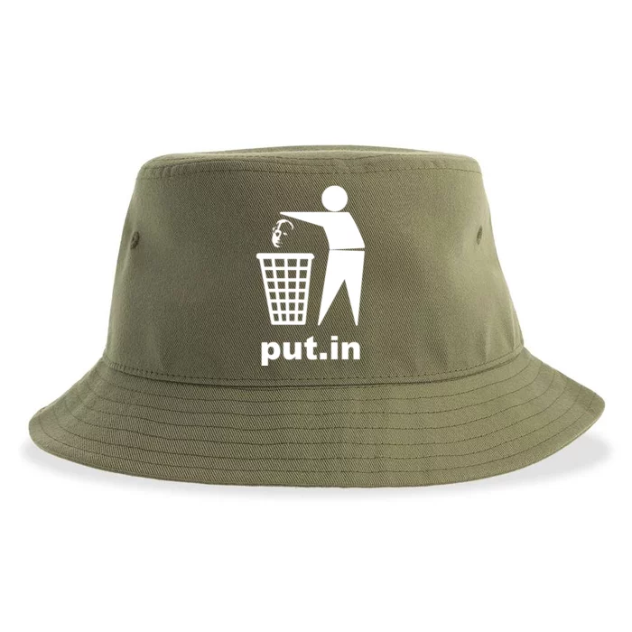 Putin Trash Funny Sustainable Bucket Hat