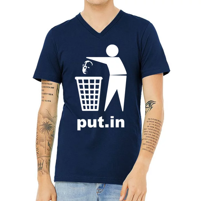 Putin Trash Funny V-Neck T-Shirt