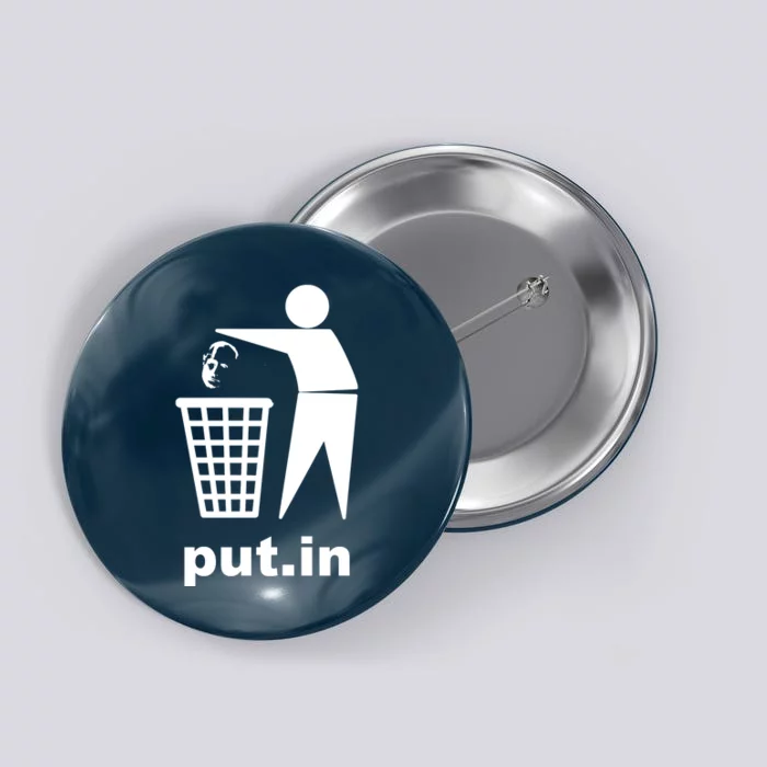 Putin Trash Funny Button