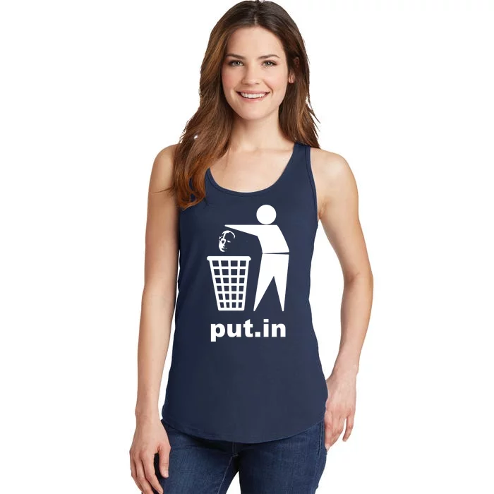 Putin Trash Funny Ladies Essential Tank