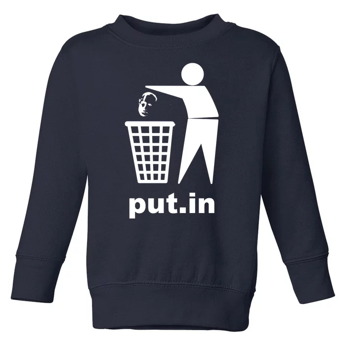 Putin Trash Funny Toddler Sweatshirt