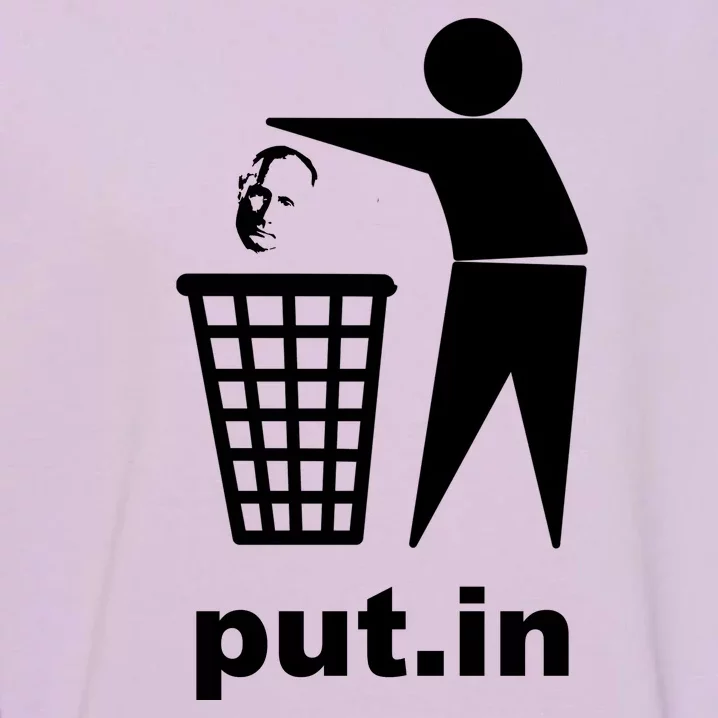 Putin Trash Funny Garment-Dyed Sweatshirt