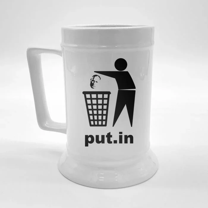 Putin Trash Funny Front & Back Beer Stein