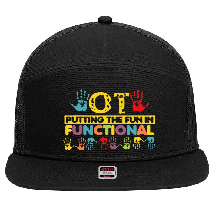 Putting The Fun In Functional Occupational Therapy 7 Panel Mesh Trucker Snapback Hat