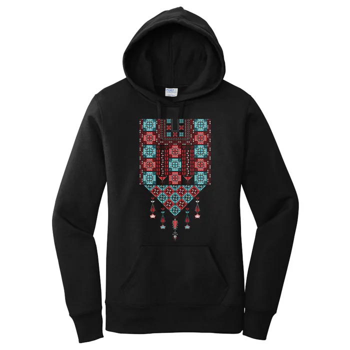 Palestinian Traditional Folklore Dress Decor Jordanian Women's Pullover Hoodie