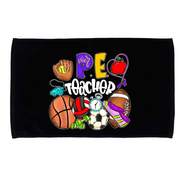 PE Teacher Funny Physical Education Teacher Back To School Microfiber Hand Towel