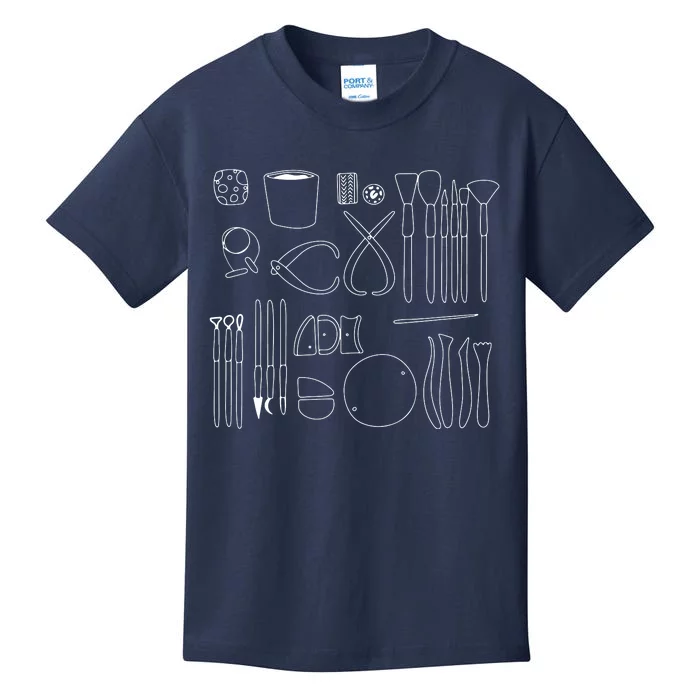 Pottery Tools For Ceramics Artist Gifts Clay Kids T-Shirt