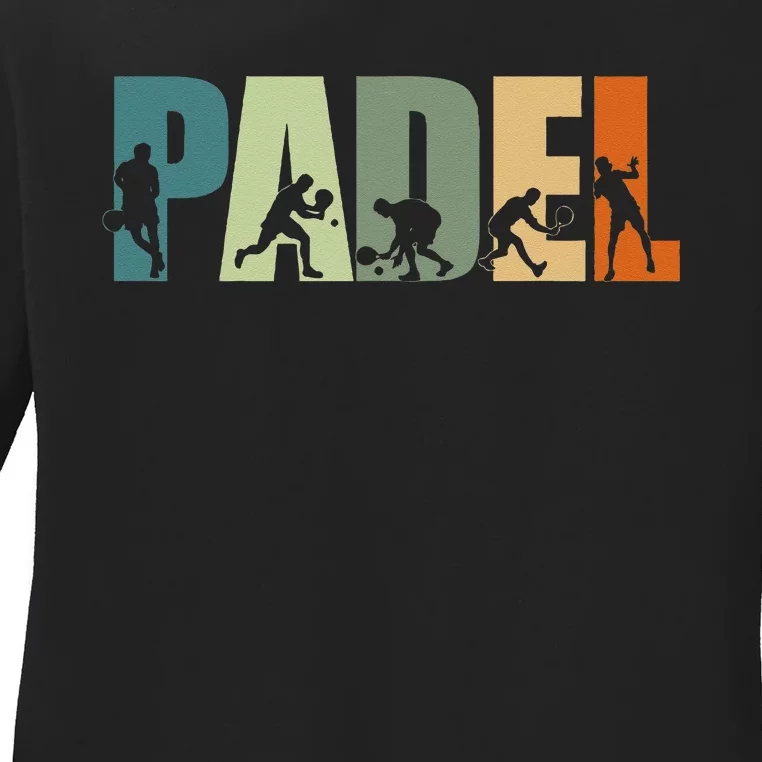 Padel Tennis Funny Padel Players Ladies Long Sleeve Shirt