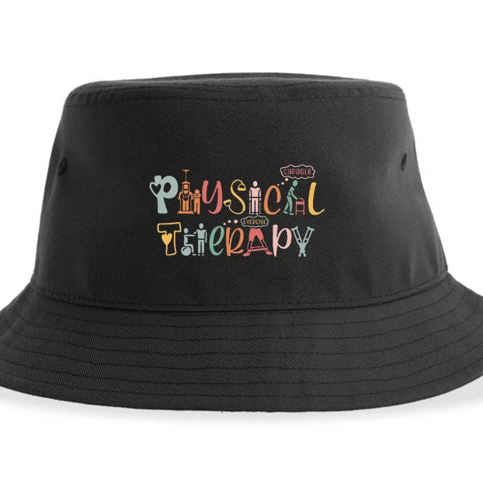 Physical Therapy Funny Physical Therapist PT Month Sustainable Bucket Hat