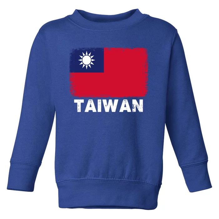 Proud Taiwan Flag Gift Support Taiwanese People Gift Toddler Sweatshirt