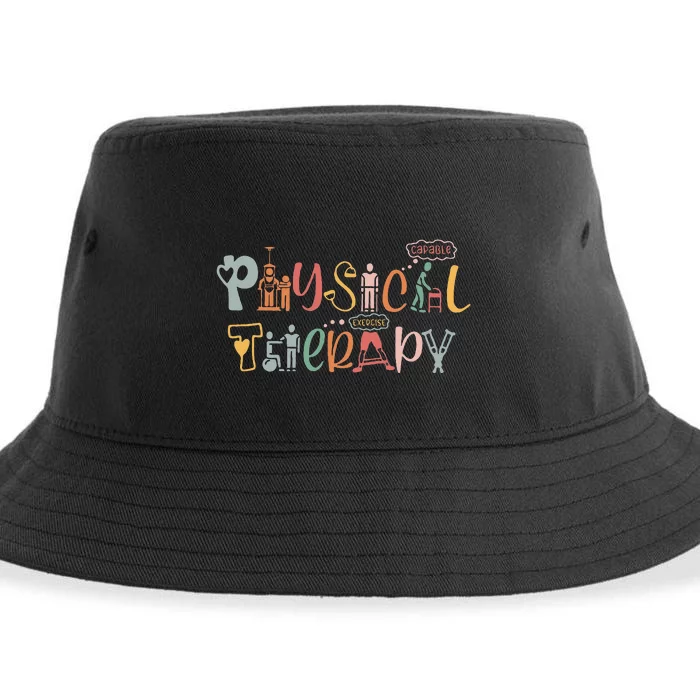 Physical Therapy Funny Physical Therapist Pt Month Sustainable Bucket Hat