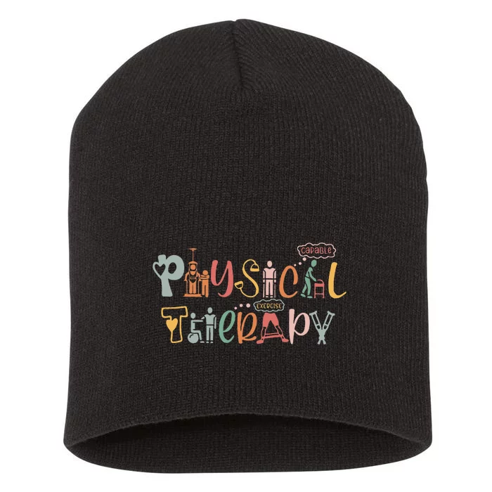 Physical Therapy Funny Physical Therapist Pt Month Short Acrylic Beanie