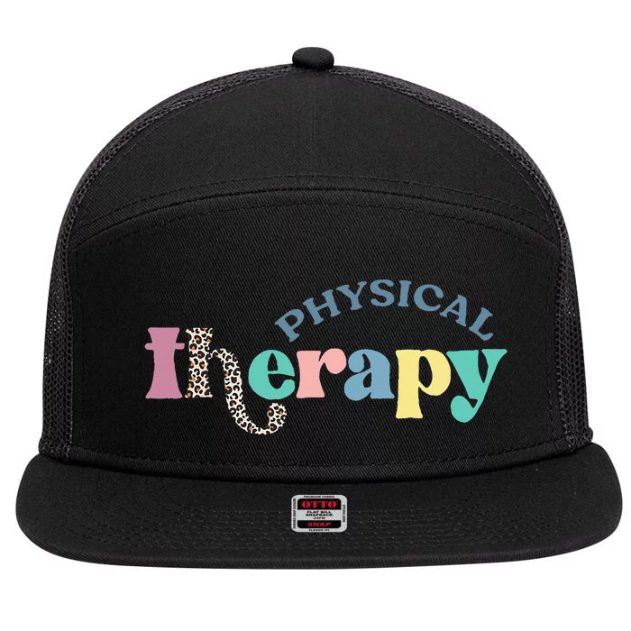 Physical Therapy Funny Physical Therapist pt therapist month 7 Panel Mesh Trucker Snapback Hat