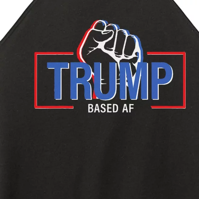 President Trump Fist 2024 Strong Support Women’s Perfect Tri Rocker Tank