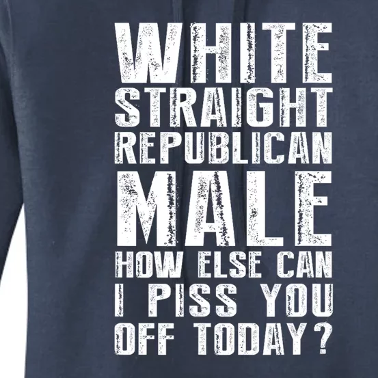 Pro Trump Funny White Straight Republican Male Republican Gift Women's Pullover Hoodie