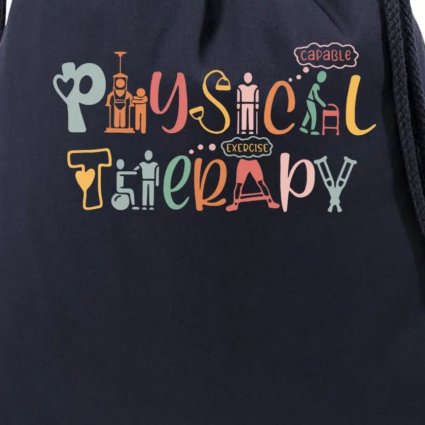 Physical Therapy Funny Physical Therapist PT Month Drawstring Bag