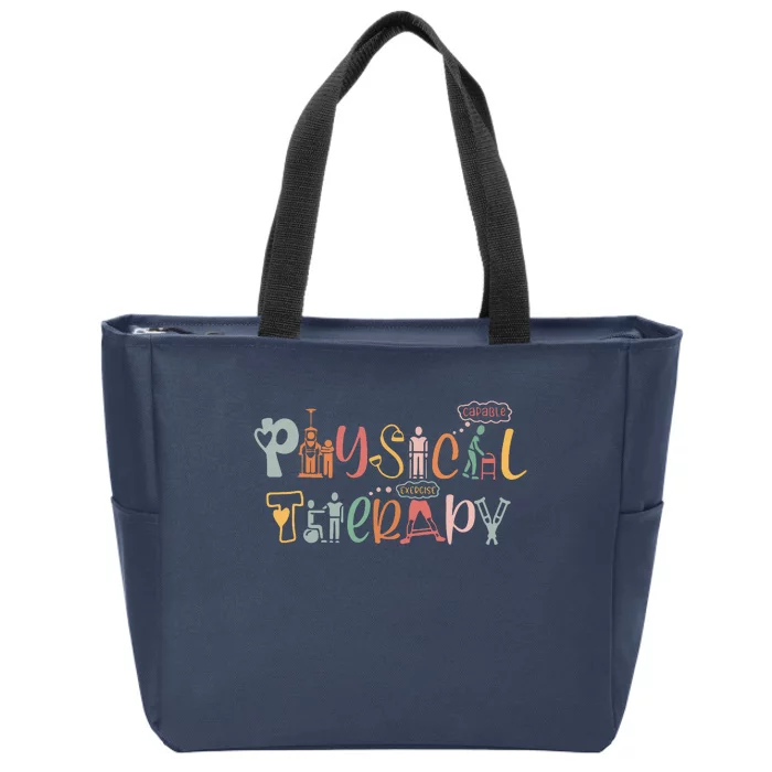 Physical Therapy Funny Physical Therapist PT Month Zip Tote Bag