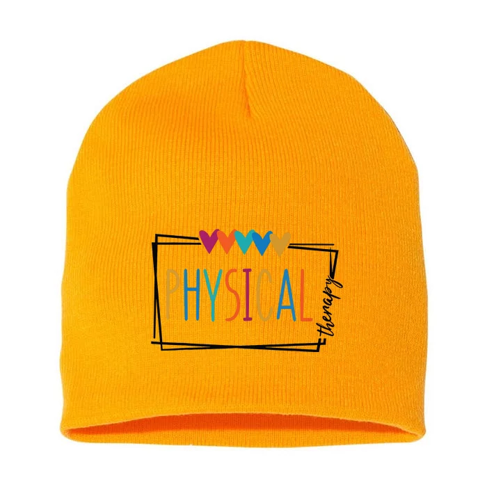 Physical Therapy Funny Physical Therapist Pt Therapist Month Short Acrylic Beanie