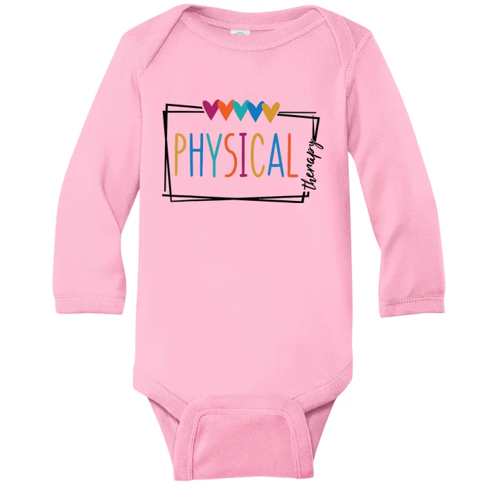 Physical Therapy Funny Physical Therapist Pt Therapist Month Baby Long Sleeve Bodysuit