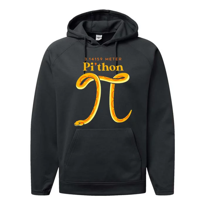 Pi Thon Funny Pi Day Ball Python Snake For Teacher Performance Fleece Hoodie