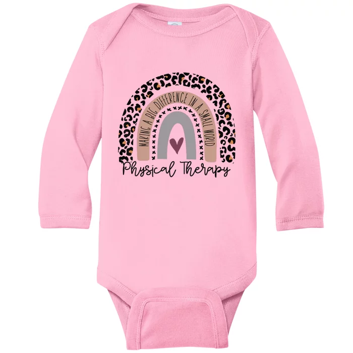 Physical Therapy Funny Physical Therapist Pt Therapist Month Baby Long Sleeve Bodysuit