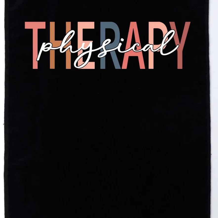 Physical Therapy Funny Physical Therapist Pt Therapist Month Platinum Collection Golf Towel